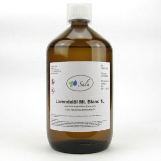 Sala Lavendelöl Mt. Blanc ätherisches Öl naturrein 1 L 1000 ml Glasflasche