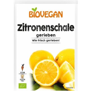 Biovegan Zitronenschale gerieben vegan bio 9 g