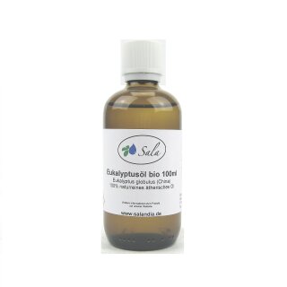 Sala Eucalyptus Globulus essential oil 100% pure organic 100 ml glass bottle