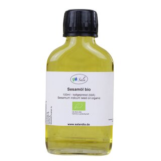 Sala Sesame Oil cold pressed organic 100 ml pocket glass bottle