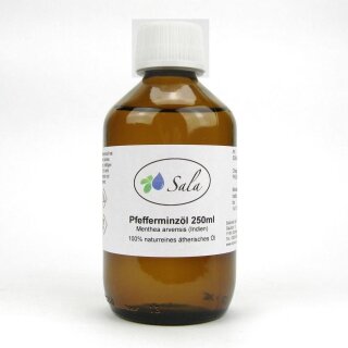 Sala Peppermint menthea arvensis essential oil 100% pure 250 ml glass bottle