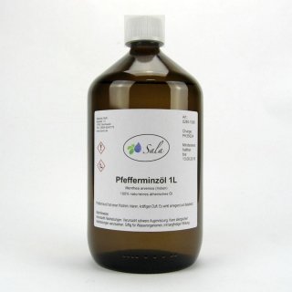 Sala Pfefferminzöl mentha arvensis ätherisches Öl naturrein 1 L 1000 ml Glasflasche