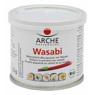 Arche Wasabi Horseradish Seasoning Powder vegan organic 25 g can