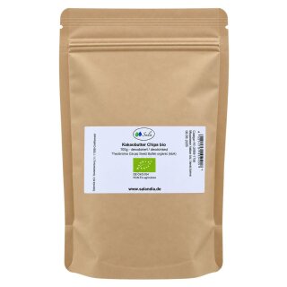 Sala Cocoa Butter Chips Food Grade deodorized organic 100 g bag