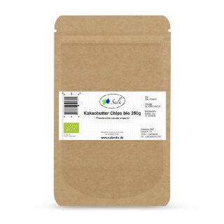 Sala Kakaobutter Chips Pastillen Lebensmittelqualität BIO 250 g Beutel