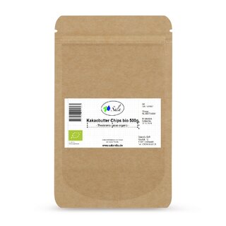 Sala Cocoa Butter Chips Food Grade organic 500 g bag