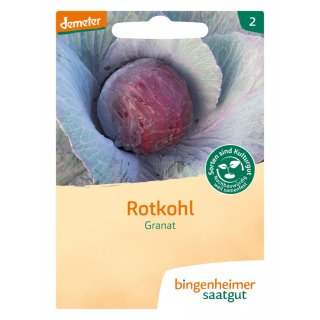 Bingenheimer Seeds Red Cabbage Granat demeter organic for approx 40 plants