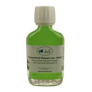 Sala Balsam Terpentinöl Kiefernharz ätherisches Öl naturrein bio 100 ml NH Glasflasche
