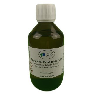 Sala Balm Turpentine essential oil 100% pure organic 250 ml glass bottle