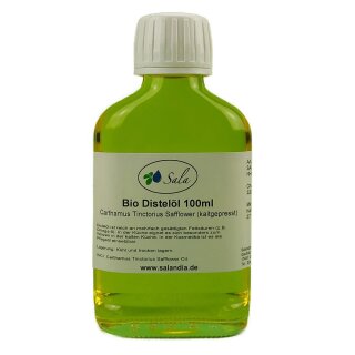 Sala Distelöl Safloröl kaltgepresst bio 100 ml NH Glasflasche