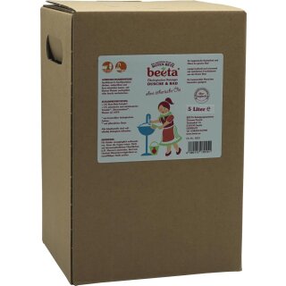 Beeta Rote Bete Kraft Dusche & Badreiniger parfümfrei vegan 5 L 5000 ml Bag in Box