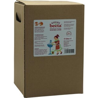 Beeta Rote Bete Kraft Dusche & Badreiniger vegan 5 L 5000 ml Bag in Box