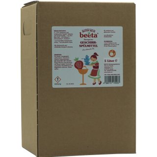 Beeta Rote Bete Kraft Geschirrspülmittel parfümfrei vegan 5 L 5000 ml Bag in Box