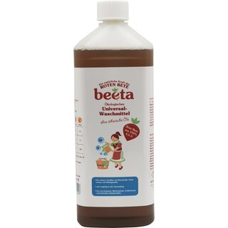 Beeta Rote Bete Kraft Universal Waschmittel parfümfrei vegan 1 L 1000 ml Flasche