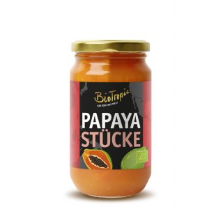 Biotropic Papaya pieces vegan bio 350 g dripp of weight 200 g