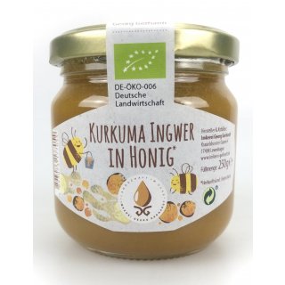 Imkerei Georg Gerhardt Bioland Cornflower Honey organic with Curcuma Ginger 250 g