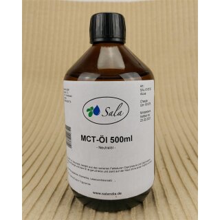 Sala MCT Öl Neutralöl Ph. Eur. konv. 500 ml Glasflasche