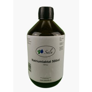 Sala Sodium Lactate 60% E325 500 ml glass bottle