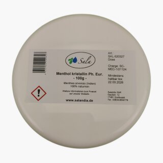 Sala Menthol kristallin Mentholkristalle Ph. Eur. 100 g Dose