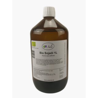 Sala Glycine Soya Oil refined organic 1 L 1000 ml glass bottle