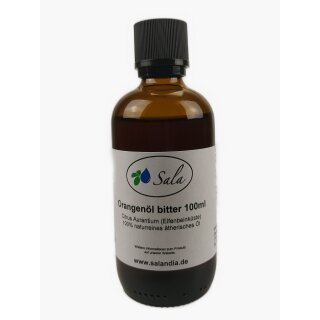 Sala Orange bitter essential oil cold pressed 100% pure 100 ml glass bottle