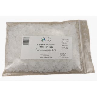 Sala Kampfer kristallin Kampferkristalle Plättchen naturrein 100 g Beutel
