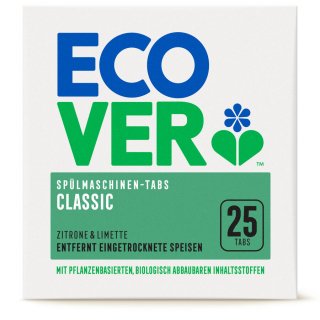 Ecover Classic Spülmaschinen Tabs Zitrone & Limette vegan 25 Stk. 500 g