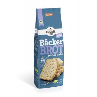 Bauckhof Bäcker Brot Dinkel Hafer Brotbackmischung vegan demeter bio 450 g