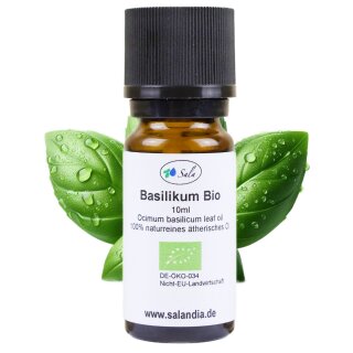 Sala Basilikumöl Aroma Methylchavicol ätherisches Öl naturrein BIO 10 ml