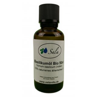 Sala Basilikumöl Aroma Methylchavicol ätherisches Öl naturrein BIO 50 ml