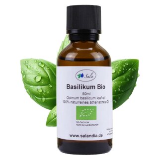 Sala Basilikumöl Aroma Methylchavicol ätherisches Öl naturrein BIO 50 ml