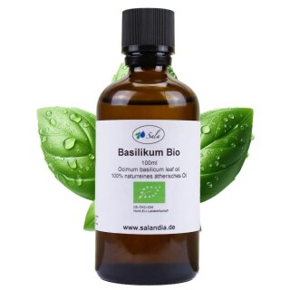 Sala Basilikumöl Aroma Methylchavicol ätherisches Öl naturrein BIO 100 ml Glasflasche