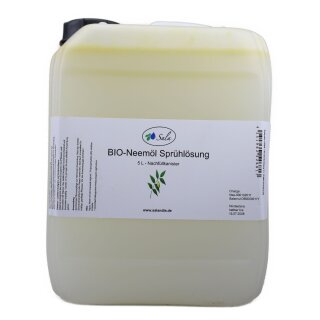 Sala BIO-Neemöl kaltgepresst mit Salamul Emulgator sprühfertig 5 L 5000 ml Kanister