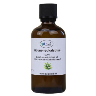 Sala Eukalyptusöl Citriodora Aroma Zitroneneukalyptus ätherisches Öl naturrein 100 ml Glasflasche