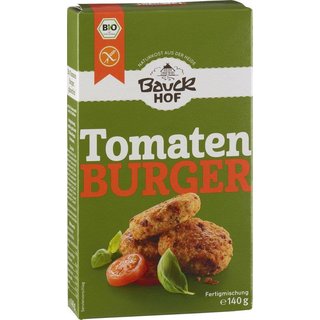 Bauckhof Tomaten Burger mit Basilikum Fertigmischung glutenfrei vegan bio 140 g