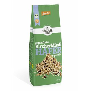 Bauckhof Hafer Müsli Bircher glutenfrei vegan demeter bio 450 g