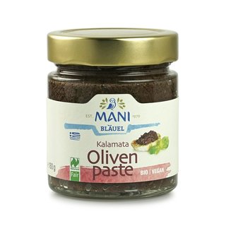 Mani Bläuel Kalamata Olivenpaste vegan bio 180 g MHD