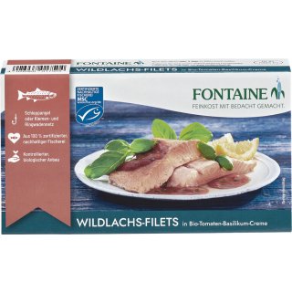 Fontaine Wild Salmon Fillet in Organic Tomato Basil Cream 200 g