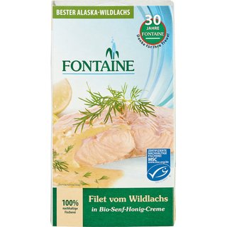 Fontaine Wild Salmon Fillet in Organic Mustard Honey Cream 200 g