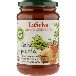 LaSelva Salsa Pronta Tomatensauce mit Gemüse vegan bio 340 g