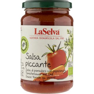 LaSelva Salsa Piccante Tomato Sauce with Chili vegan organic 340 g