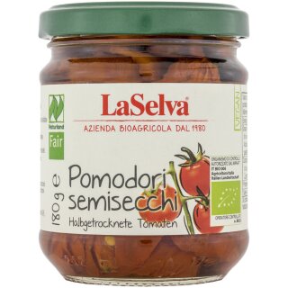 LaSelva Pomodori semisecchi Halbgetrocknete Tomaten in Olivenöl vegan bio 180 g