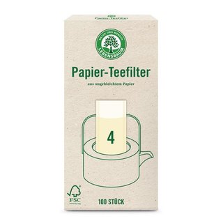 Lebensbaum Paper Tea Filter organic Size 4 100 pcs.