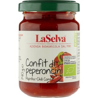 LaSelva Confit di Peperoncini Paprika Chili Confit vegan bio 140 g