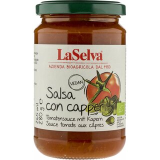 LaSelva Salsa con capperi Tomato Sauce with Capers vegan organic 280 g