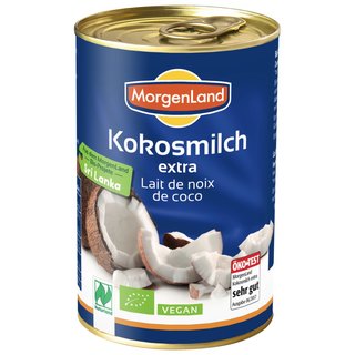 Morgenland Coconut Milk extra 70% coconut portion vegan organic 400 ml
