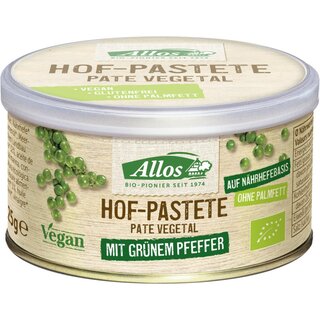 Allos Hof Pastete Grüner Pfeffer glutenfrei vegan bio 125 g