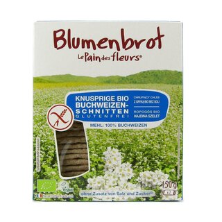 Blumenbrot Buckwheat Crispbread without added sugar & salt gluten free vegan organic 150 g