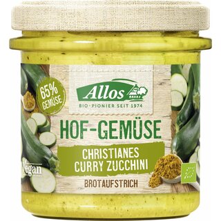 Allos Farm Vegetable Christianes Curry Zucchini spread gluten free vegan organic 135 g