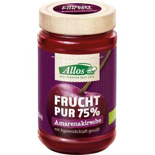 Allos Frucht Pur 75% Amarenakirsche vegan bio 250 g MHD (5 Stück)